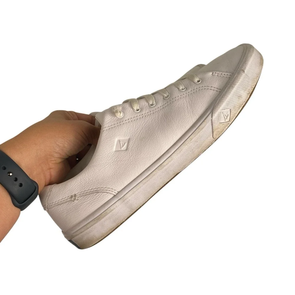Sperry Top Sider Sneaker Womens 8.5 White Seacoast Core Lace‎ Up Leather